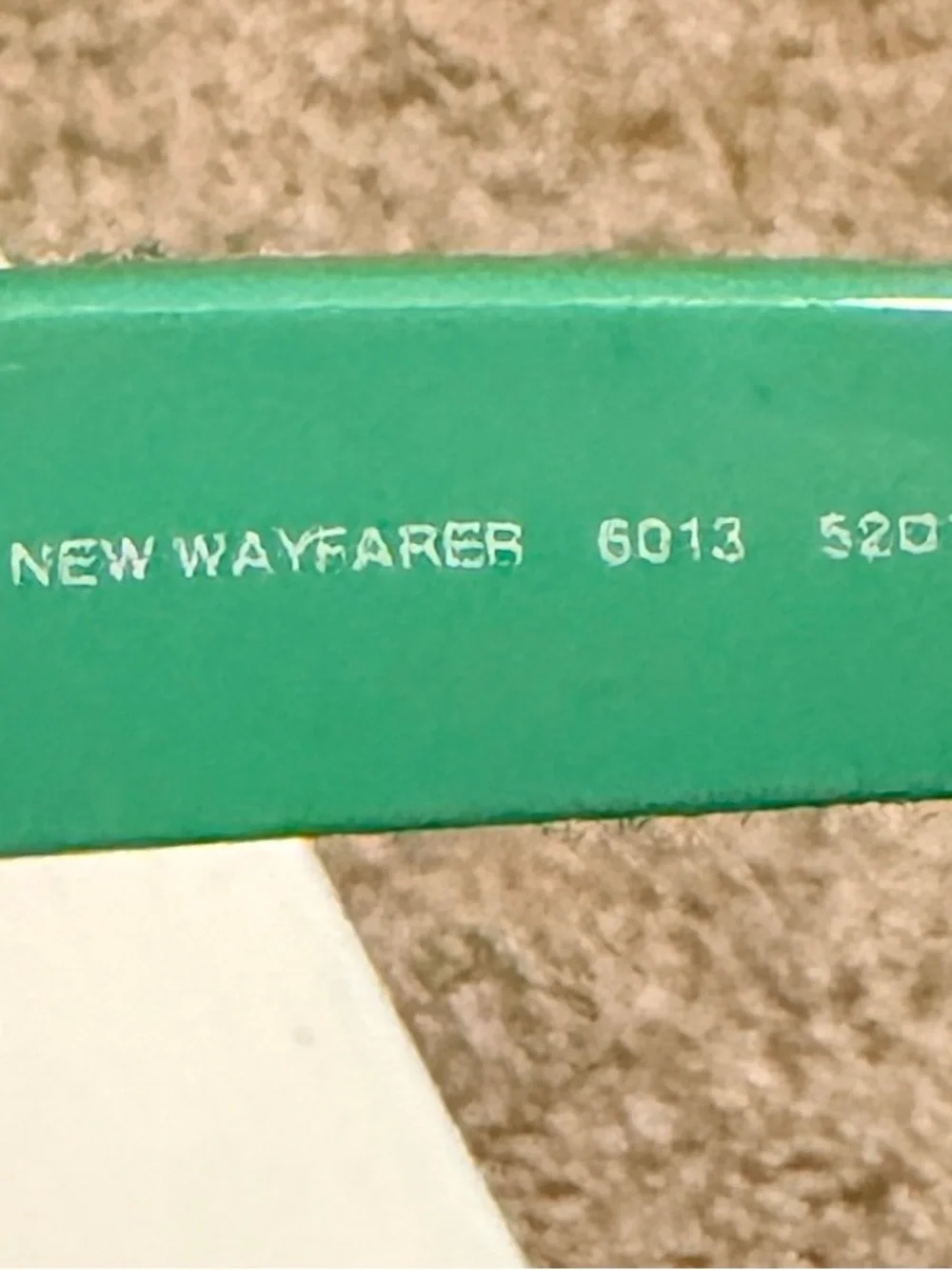 Ray-Ban Wayfarer Sunglasses in Mint Green and Black - Picture 2 of 3